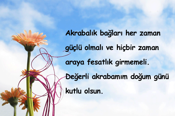 Akrabaya Doğum Günü Mesajları