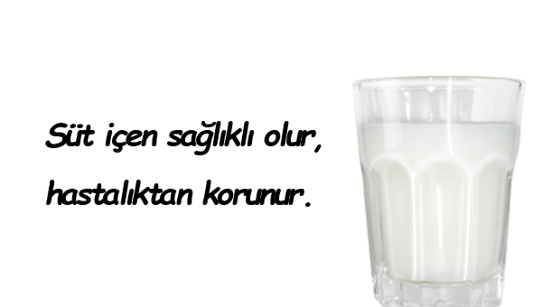 Süt İle İlgili Sözler