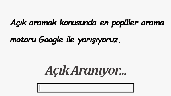 Açık Aramak İle İlgili Sözler