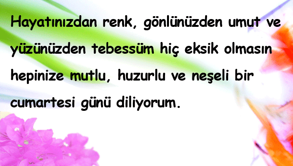 Cumartesi Günü Mesajları
