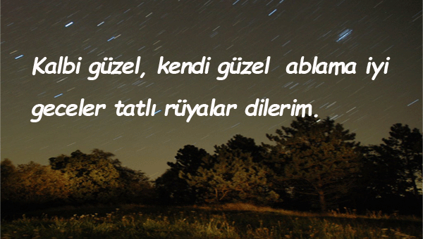Ablaya İyi Geceler Mesajları