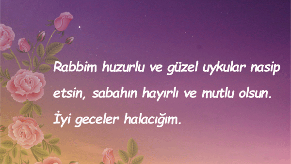 Halaya İyi Geceler Mesajları