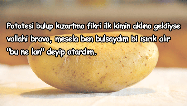 Patates Ve Soğan İle İlgili Komik Sözler