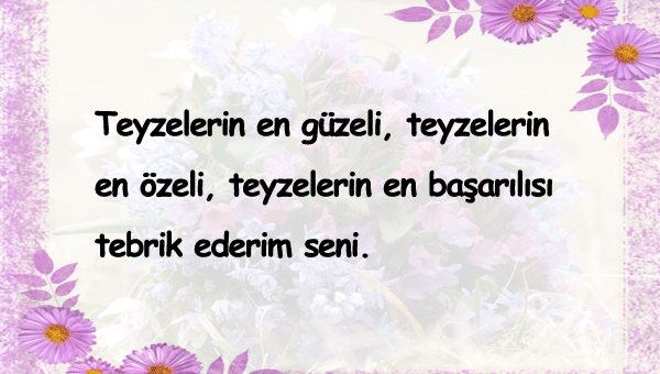Teyzeye Tebrik Mesajları