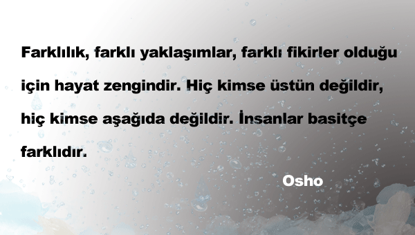 Farklı Olmakla İlgili Güzel Sözler