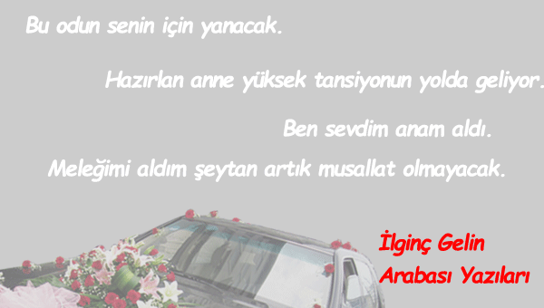 Gelin Arabası Sözleri