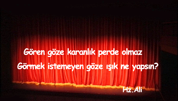 Perde İle İlgili Sözler