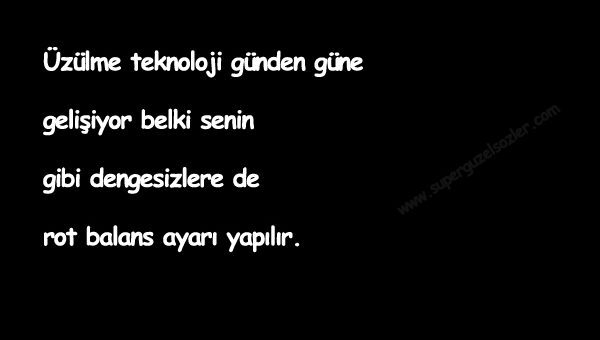 Dengesiz İnsanlara Söylenecek Sözler