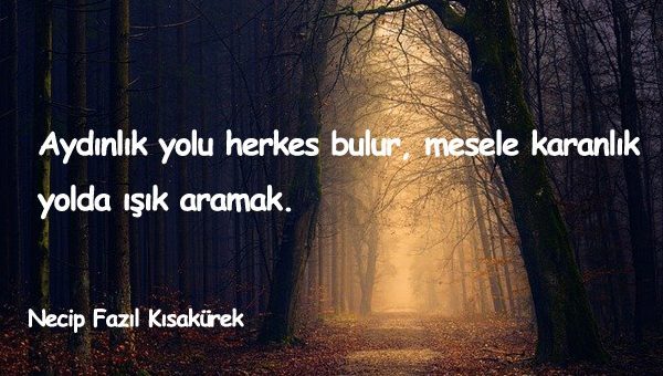 Karanlık İle İlgili Sözler