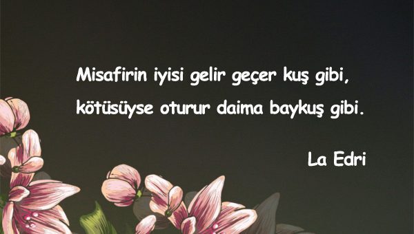 Misafir İle İlgili Güzel Sözler