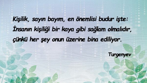 Kişilik İle İlgili Sözler