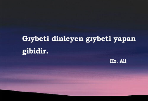 Gıybet ile İlgili Sözler
