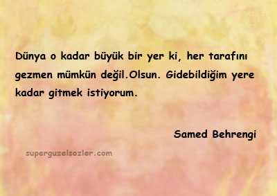Samed Behrengi Sözleri Kısa